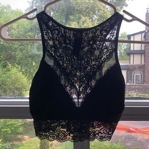 Platinum Black Lace Bralette